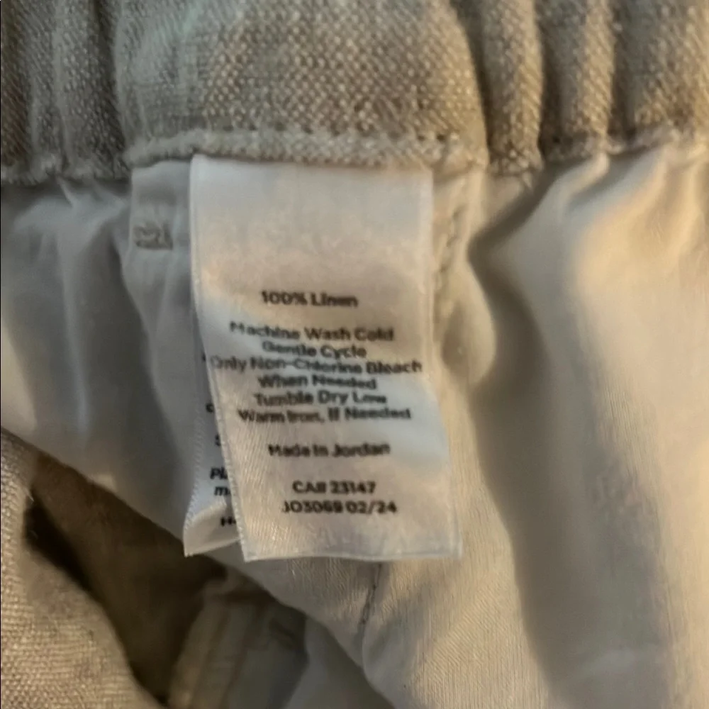 Talbots Natural Linen Pants - Picture 3 of 7